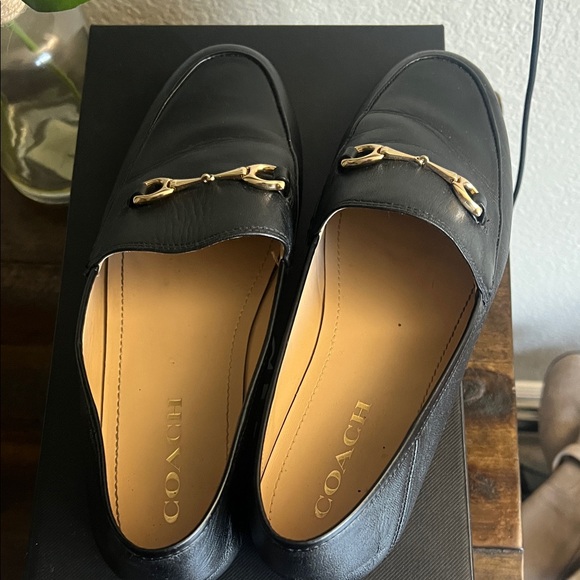 Coach Black Leather Women's Loafers - Picture 7 of 7
